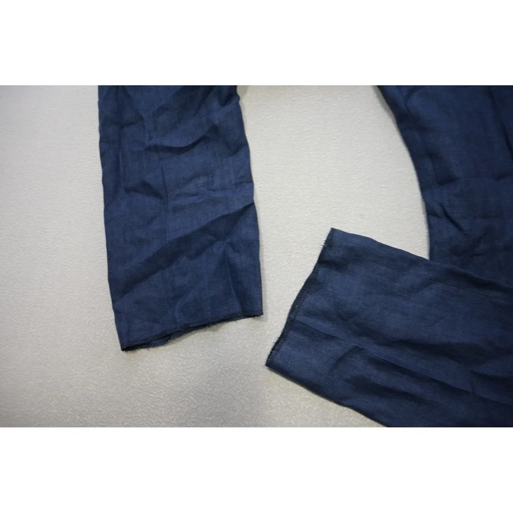 Brooks Brothers Dress Pants Men 40 Blue Solbiati Linen Madison Herringbone NEW